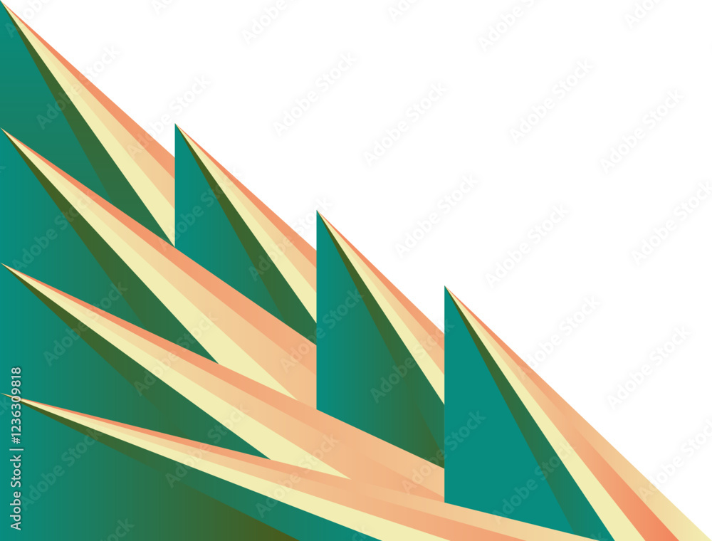 Poster corner abstract geometric design with sharp angles