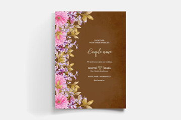 BRIDAL SHOWER FLORAL INVITATION TEMPLATE