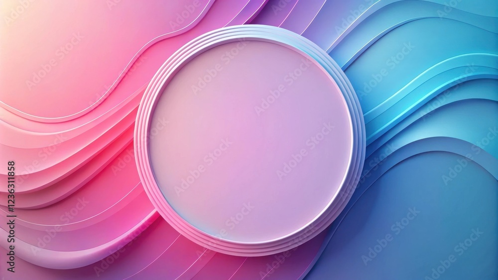 Poster abstract colorful background with circular frame for text or design