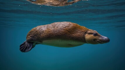 Platypus Underwater,Wildlife Photography