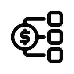 financial plan line icon. vector icon for your website, mobile, presentation, and logo design.