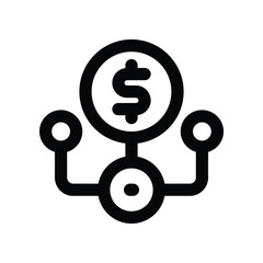 allocation line icon. vector icon for your website, mobile, presentation, and logo design.