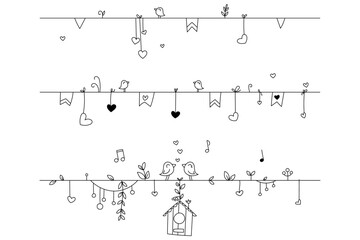 love story of lonely birds in warm spring