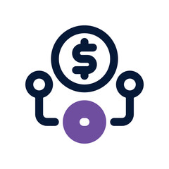 allocation dual tone icon. vector icon for your website, mobile, presentation, and logo design.