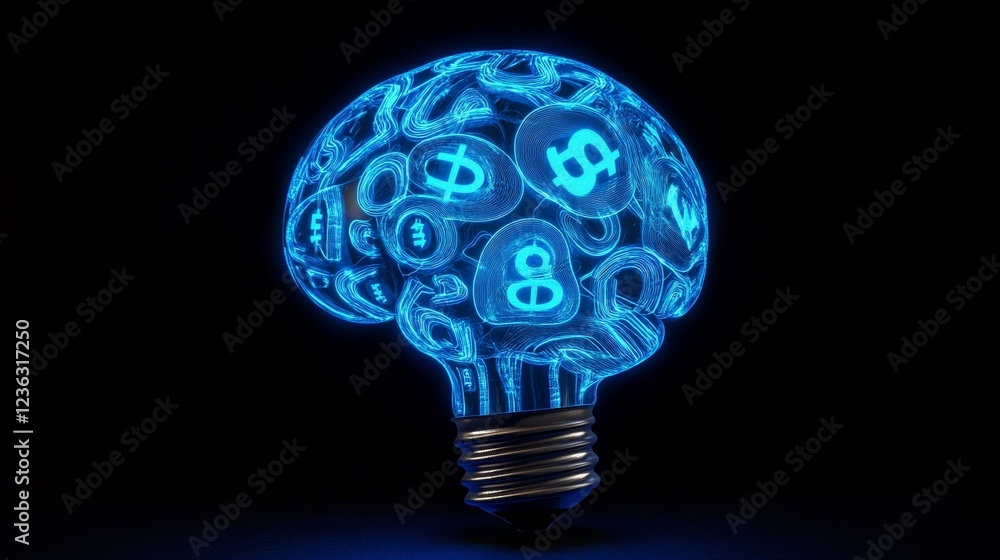 Poster innovative brain technology event showcasing digital insights corporate settings visual representati