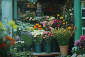 Charming Flower Shop Display