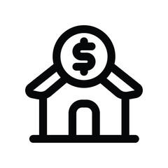 real estate line icon. vector icon for your website, mobile, presentation, and logo design.