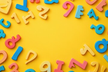 Fototapeta premium Colorful Foam Numbers