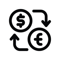 exchange line icon. vector icon for your website, mobile, presentation, and logo design.