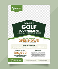 Golf Championship or Tournament Flyer Poster Design Template