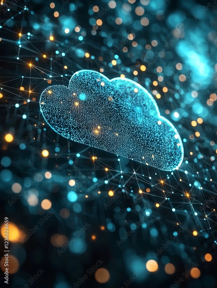 Aufkleber floating cloud based email icon representing seamless with digital technology and connectivity