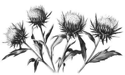 Boho Art and Vintage Style Wild Thistles, Nature Decor, Antique Illustration, and Relaxed Interior Design Ideas for Cozy Homes