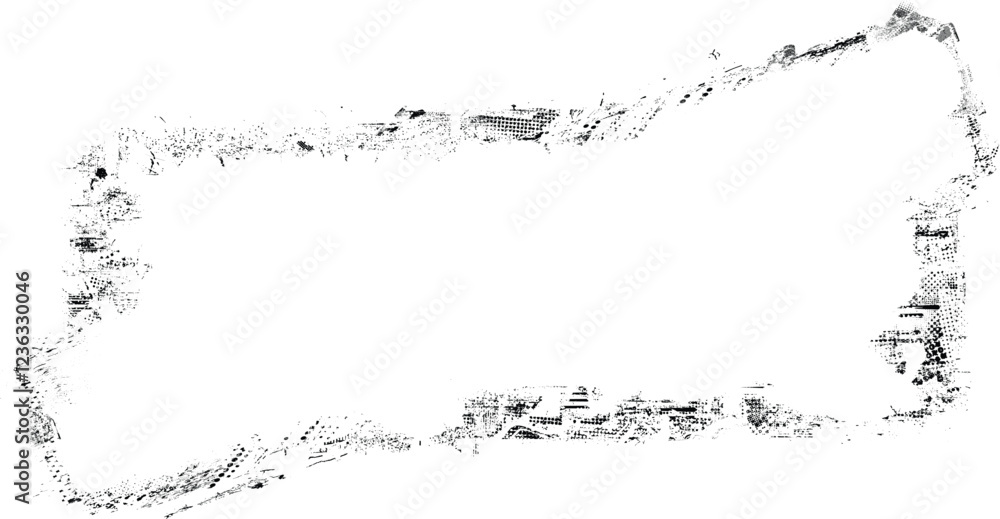 Leinwandbilder Vector border frames with rough edges . Irregular frame template collection . distress texture . Grunge frame borders isolated on the background . Rough edges effect . 