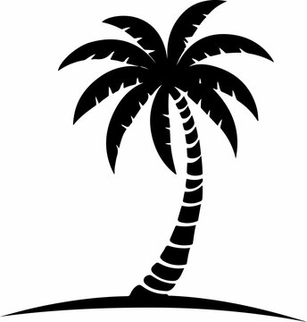recommend clip art: Black Palm Trees Set Isolated On White Background. Palm Silhouettes. Design Of Palm Trees For Posters, Banners, And Promotional Items. Vector Illustration.