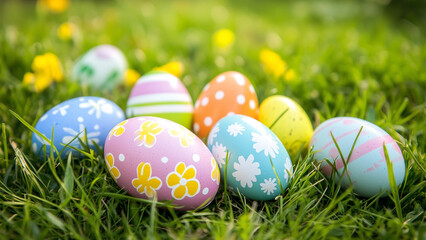 collection of beautifully decorated Easter eggs