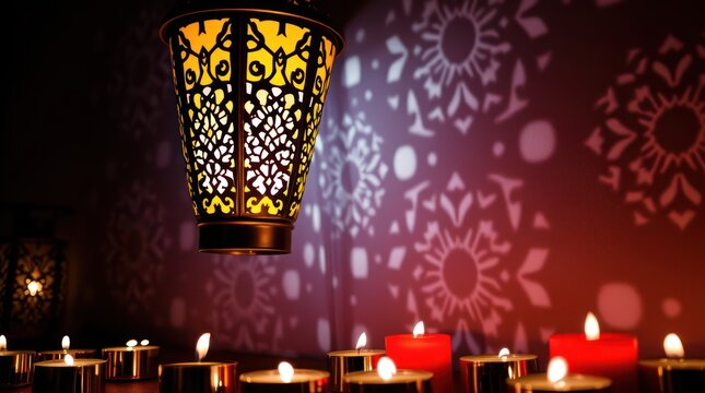 christmas lantern with lights