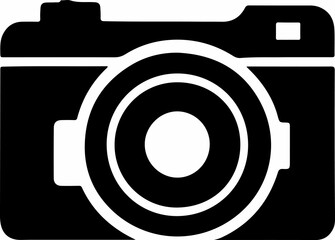 camera  icon silhouette vector image, camera  symbol vector image.