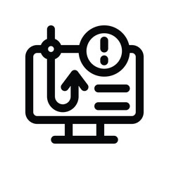 phishing line icon. vector icon for your website, mobile, presentation, and logo design.