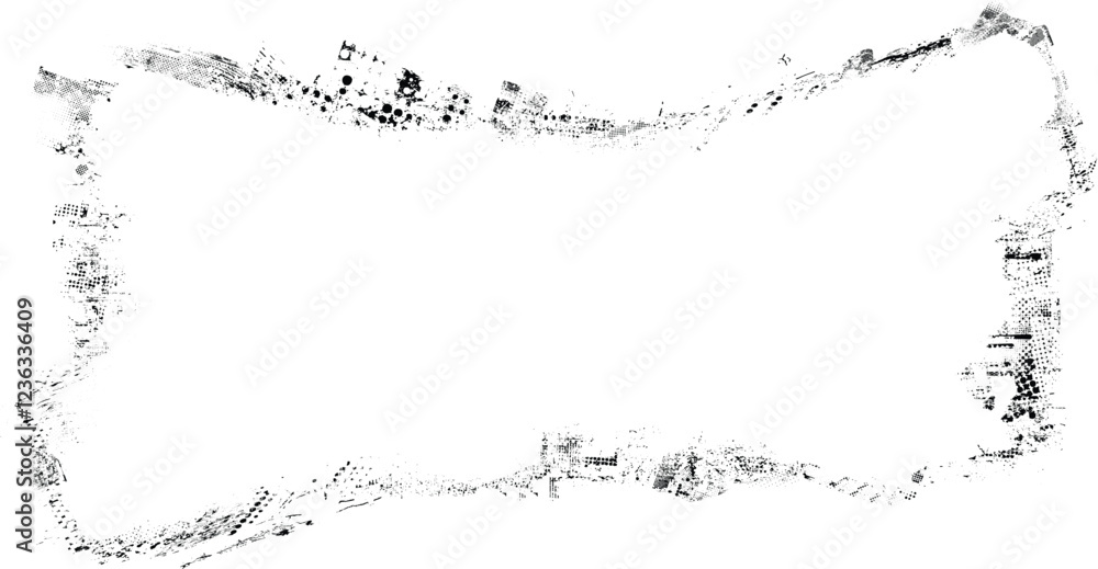 Leinwandbilder Vector border frames with rough edges . Irregular frame template collection . distress texture . Grunge frame borders isolated on the background . Rough edges effect . 