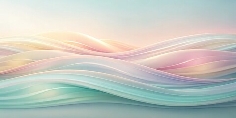 Abstract Pastel Wave Pattern with Smooth, Flowing Lines and Gradient Colors