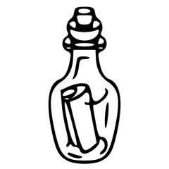 a bottle containing a letter