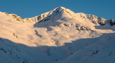 snow covered mountains