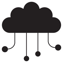 Cloud Computing Icon, The Future in the Cloud Unlocking the Power of Cloud Computing, Cloud Revolution Transforming Businesses with Scalable Solutions, vector