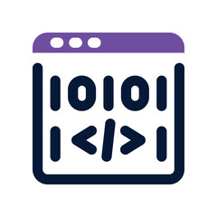 binary code dual tone icon. vector icon for your website, mobile, presentation, and logo design.