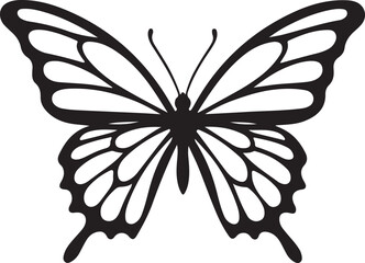 butterfly silhouette vector image, butterfly vector image.