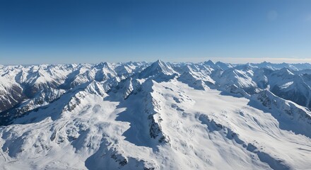 snow covered mountains
