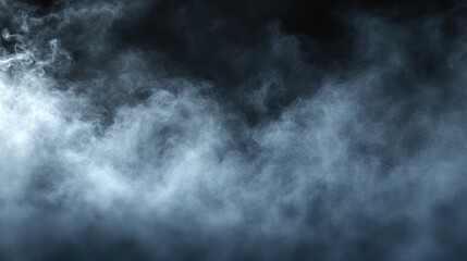 Obraz premium A dramatic sky filled with heavy dark clouds and mist, suggesting an impending storm or turbulent weather conditions.