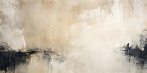 Abstract Brushstroke Texture A Textured Background with Beige, White, and Black Tones
