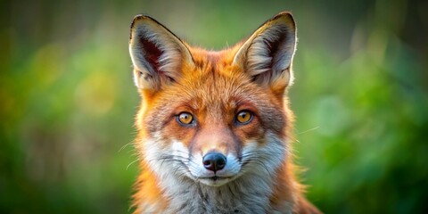 Fototapeta premium Captivating Gaze of a Red Fox: A Close-up Portrait
