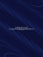 Premium background design with waving dark blue lines pattern. Vector horizontal template for digital luxury business banner, contemporary formal invitation, prestigious certificate, etc.