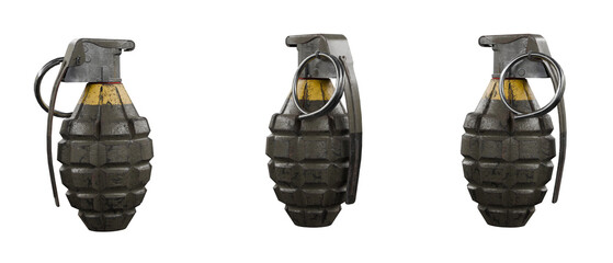 hand grenade isolated on white
