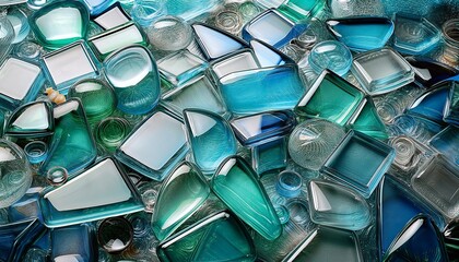  Background made of glass waste elements