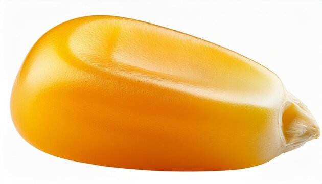 single corn kernel isolated on white background