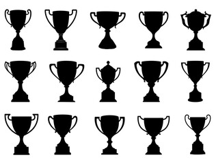 TROPHY SILHOUETTE ON WHITE BACKGROUND