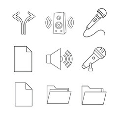 Obraz premium hand drawn icons set