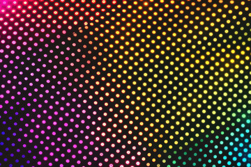 close up horizontal abstract image of a glowing colorful dotted wallpaper background