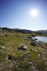 Summer hiking in Pyrenees Mountains, Andorra