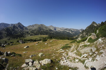 Summer hiking in Pyrenees Mountains, Andorra