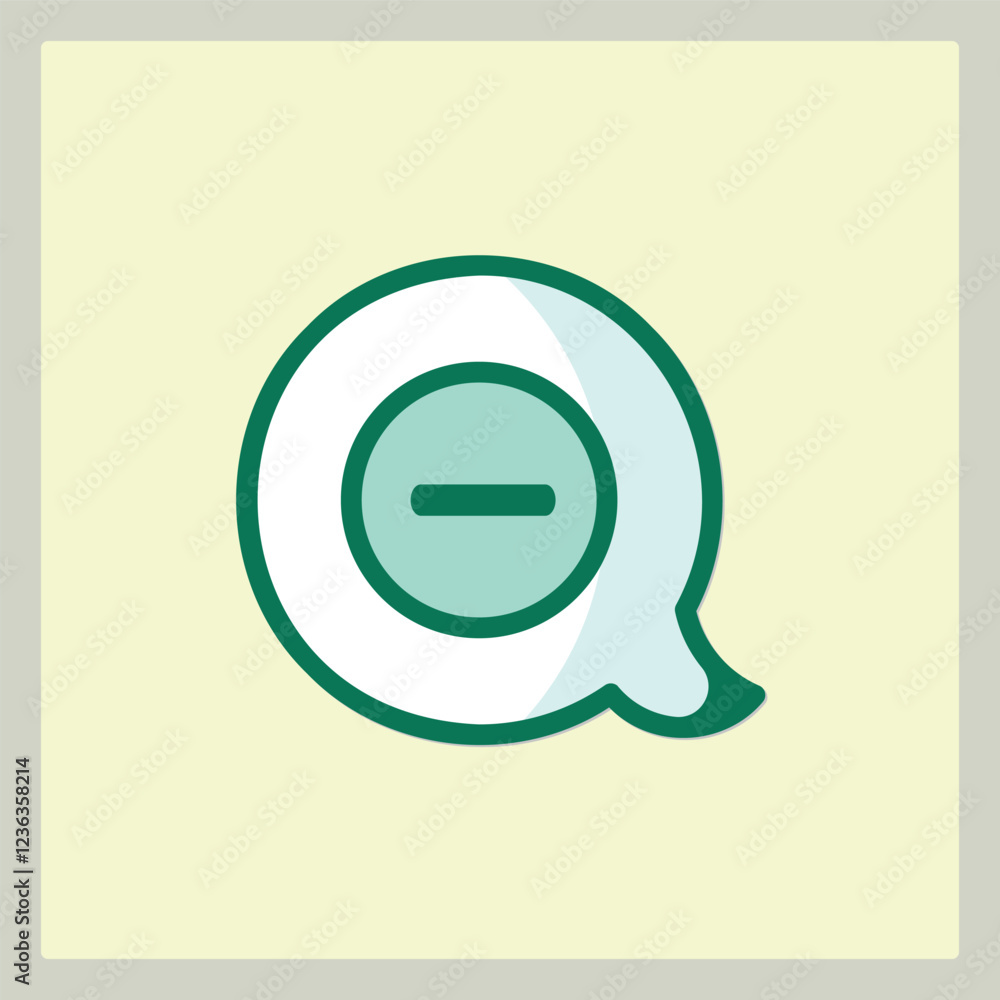 Poster green circular icon with a minus sign representing removal or deletion functionality