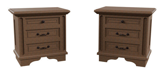 Nightstand isolated on white