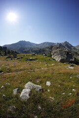 Summer hiking in Pyrenees Mountains, Andorra