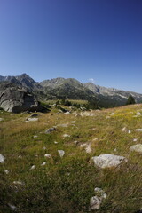 Summer hiking in Pyrenees Mountains, Andorra