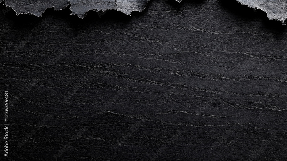 Poster torn black pages with uneven texture edges. set of ripped black paper sheets png isolated on transpa