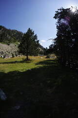 Summer hiking in Pyrenees Mountains, Andorra