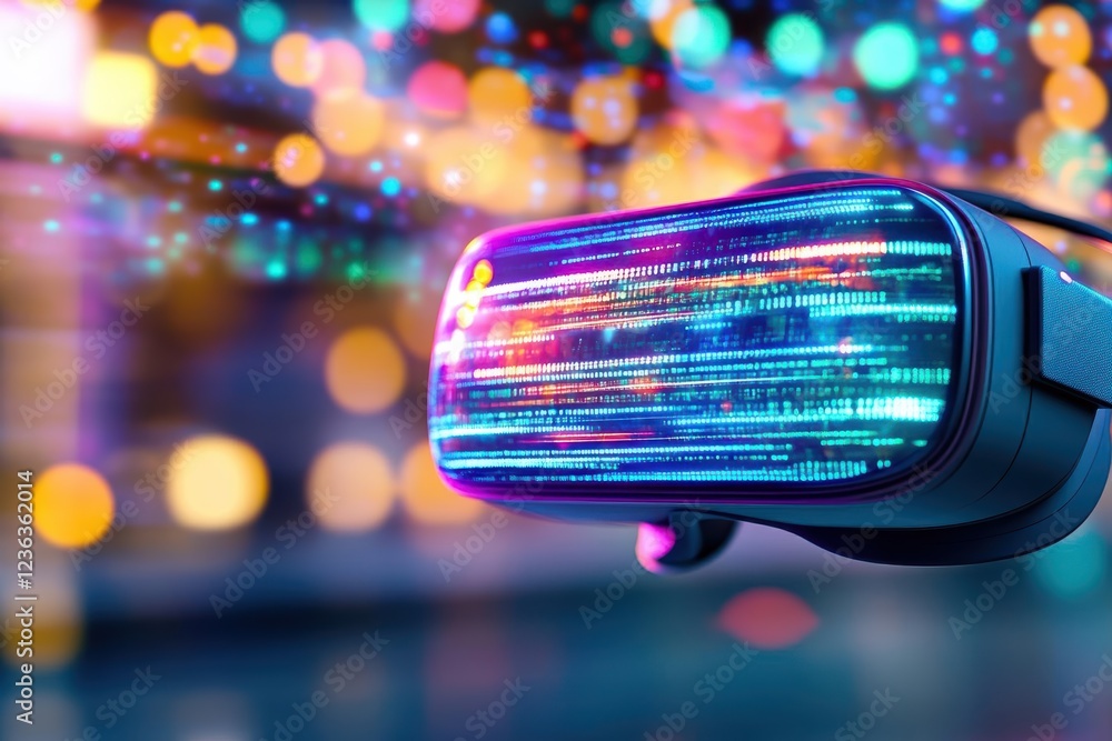 Aufkleber virtual reality experience with immersive environments and engaging interactions creating a futurist