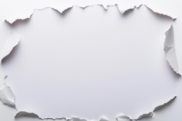 Obraz premium Artistic Composition of Torn Paper Featuring an Intriguing Hole in the Center Creating a Unique Visual Element for Creative Design and Artistic Projects